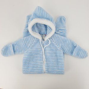 Cuddle Time USA Made Fleece Zip Up Bodysuit 3-12M